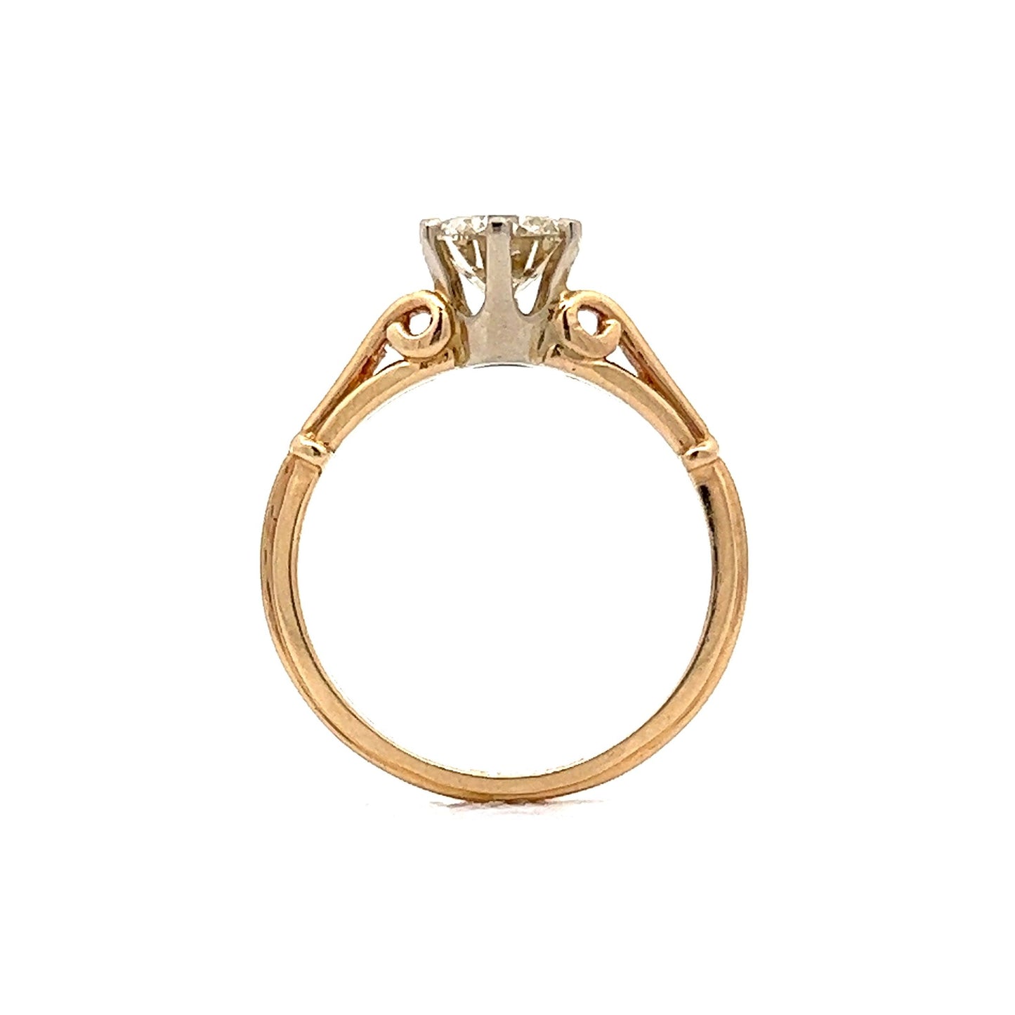 .92 Solitaire Diamond Engagement Ring in 14K Yellow Gold