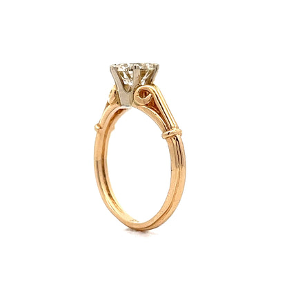 .92 Solitaire Diamond Engagement Ring in 14K Yellow Gold