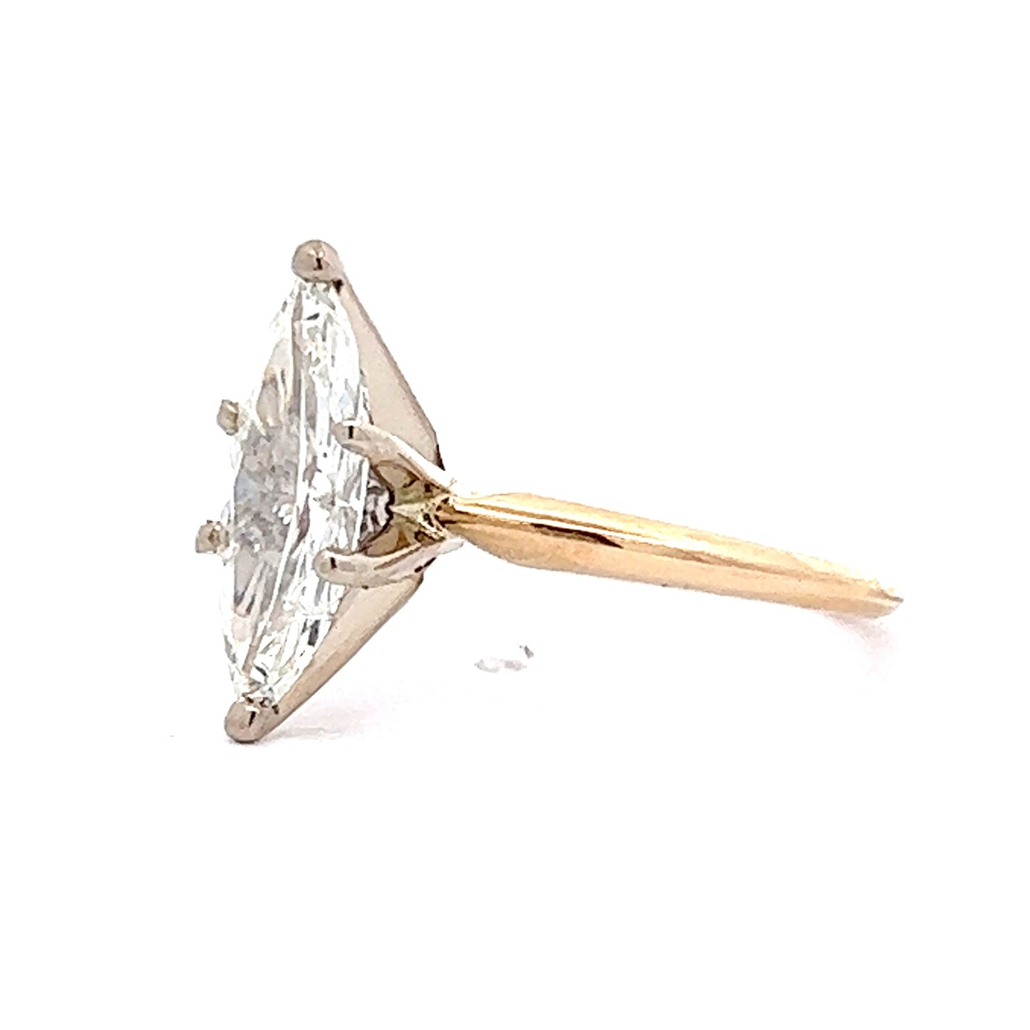 1.28 Marquise Cut Solitaire Diamond Engagement Ring in 14K