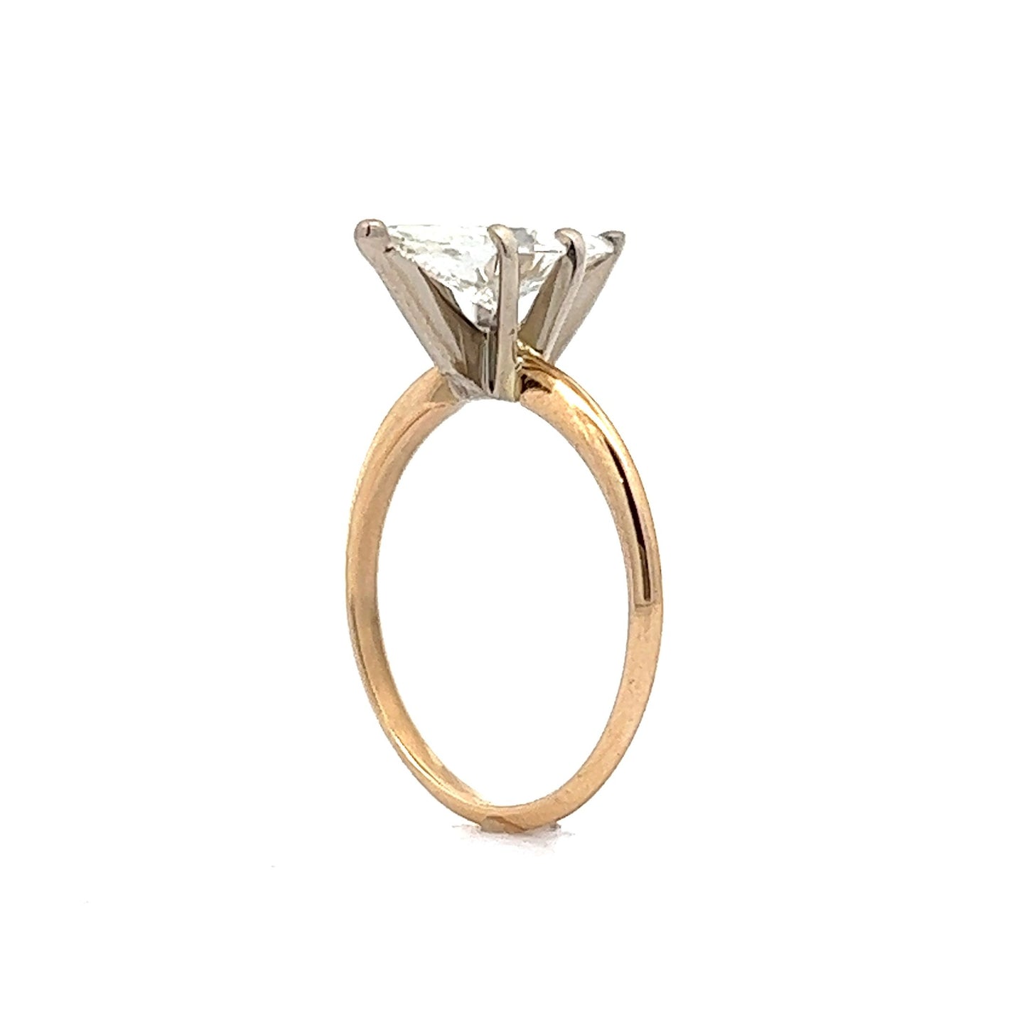 1.28 Marquise Cut Solitaire Diamond Engagement Ring in 14K