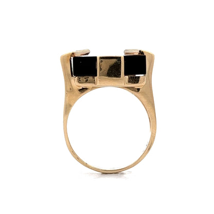 .03 Vintage Mid-Century Right Hand Ring in 14k Yellow Gold