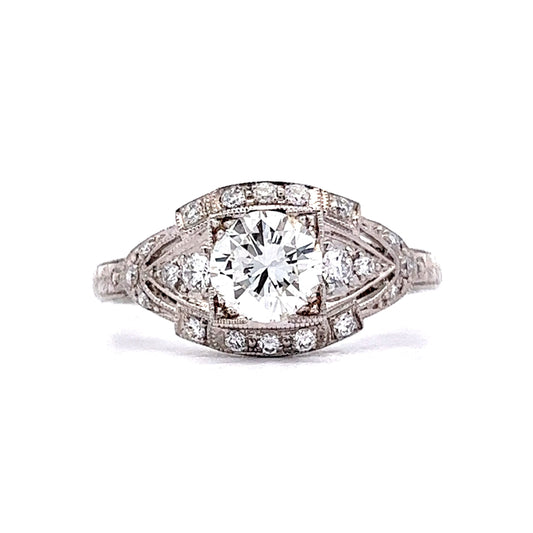 Vintage 1930s Deco Diamond Engagement Ring in Platinum