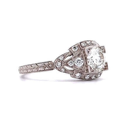 Vintage Art Deco Diamond Engagement Ring in Platinum