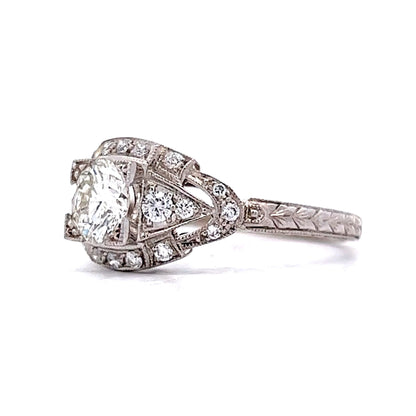 Vintage Art Deco Diamond Engagement Ring in Platinum