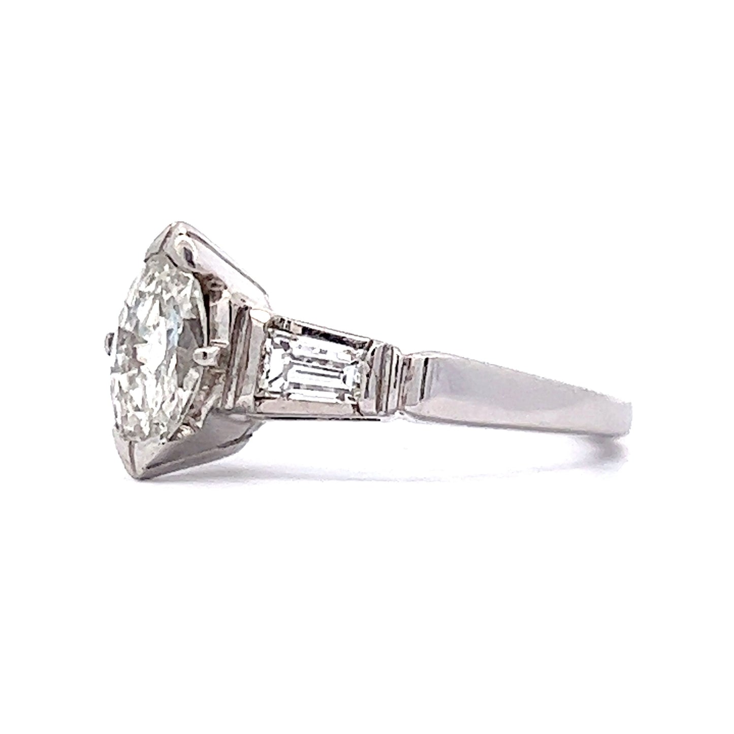 .65 Marquise Diamond Engagement Ring in Platinum