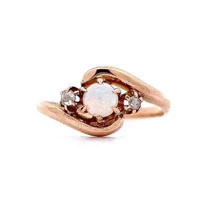 .22 Victorian Opal Right Hand Ring in 14k Yellow Gold