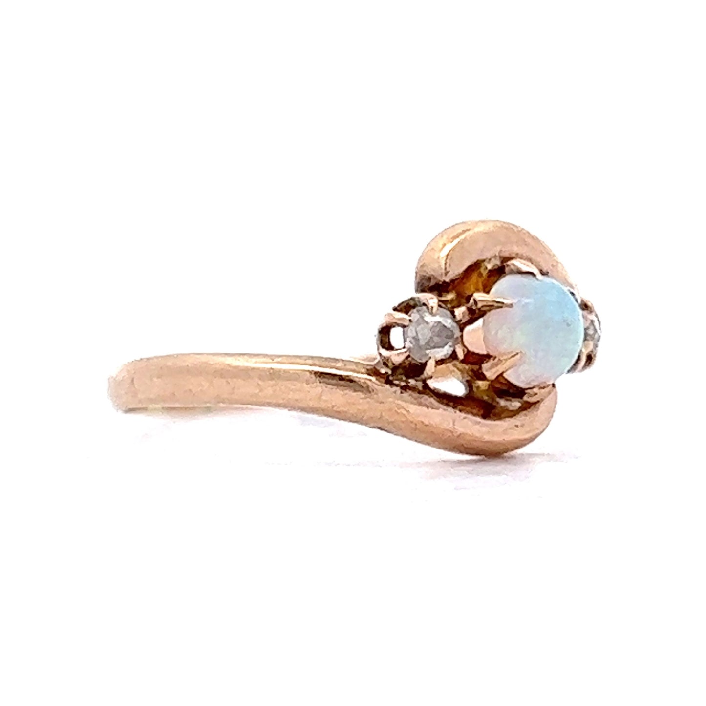 .22 Victorian Opal Right Hand Ring in 14k Yellow Gold