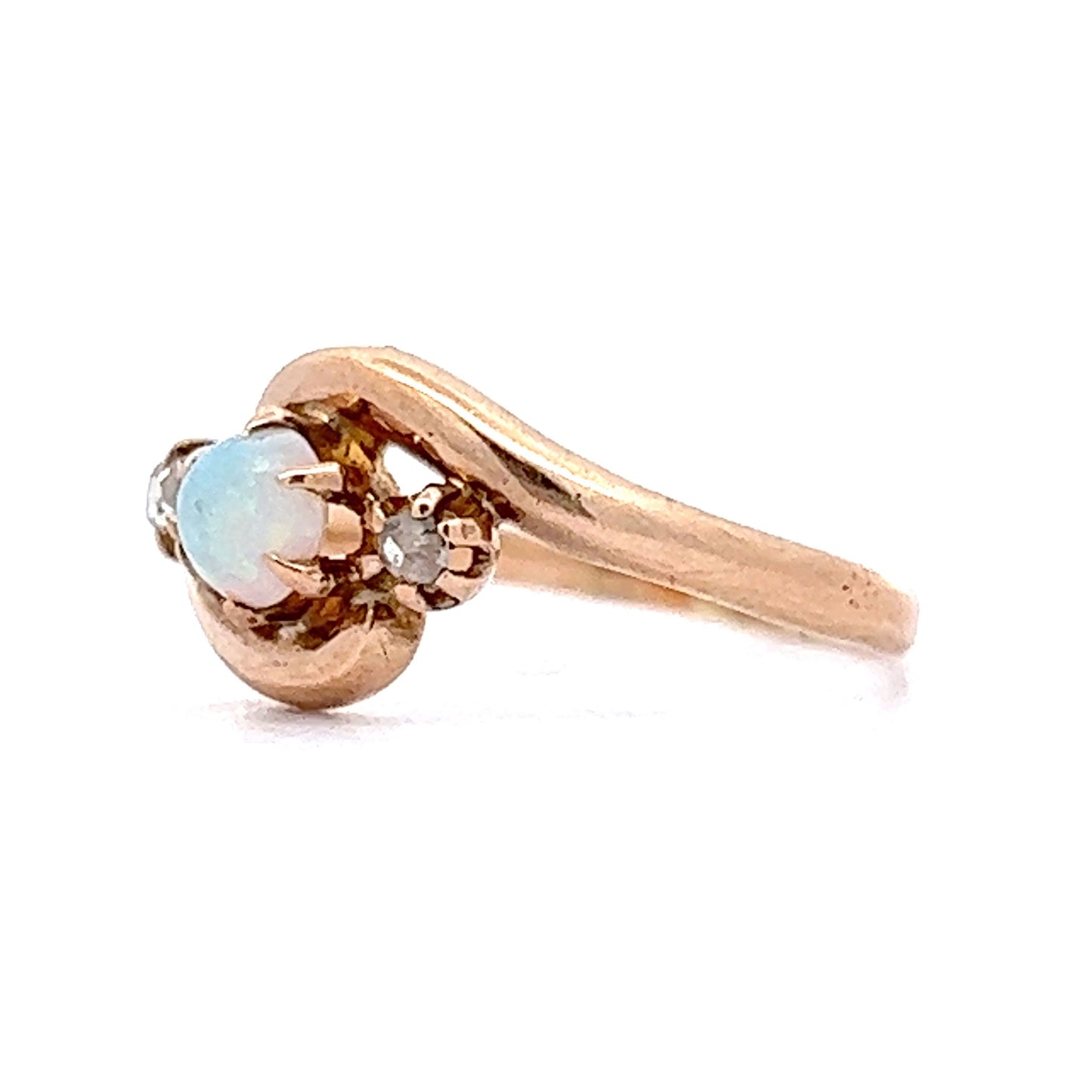 .22 Victorian Opal Right Hand Ring in 14k Yellow Gold