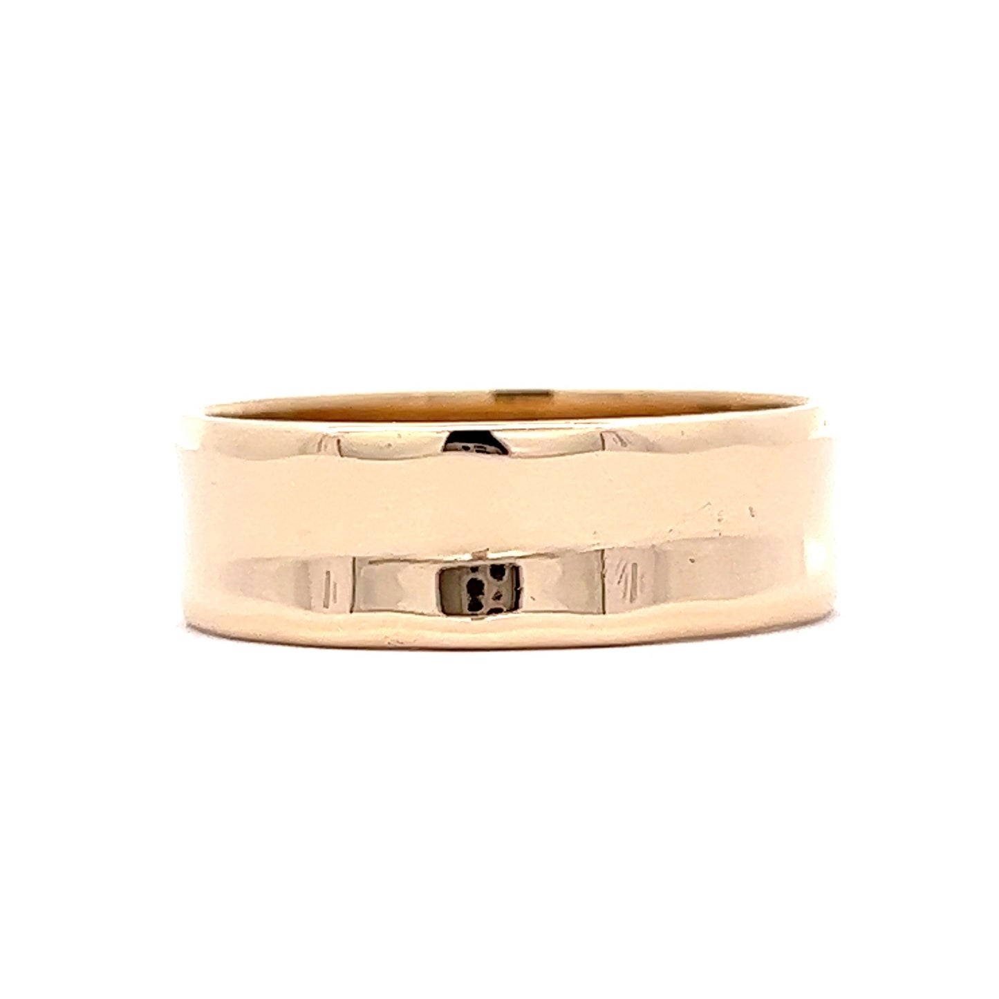 Men's Wide Wedding Band in 14k Yellow Gold