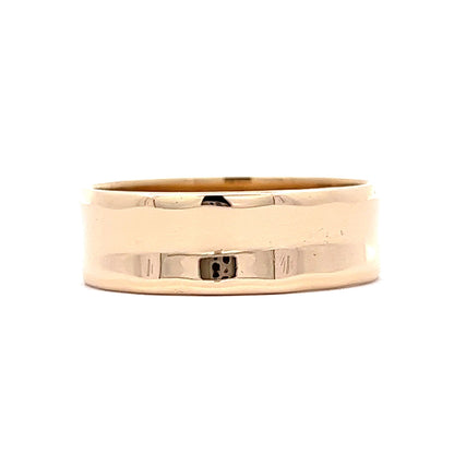 Men's Wide Wedding Band in 14k Yellow Gold