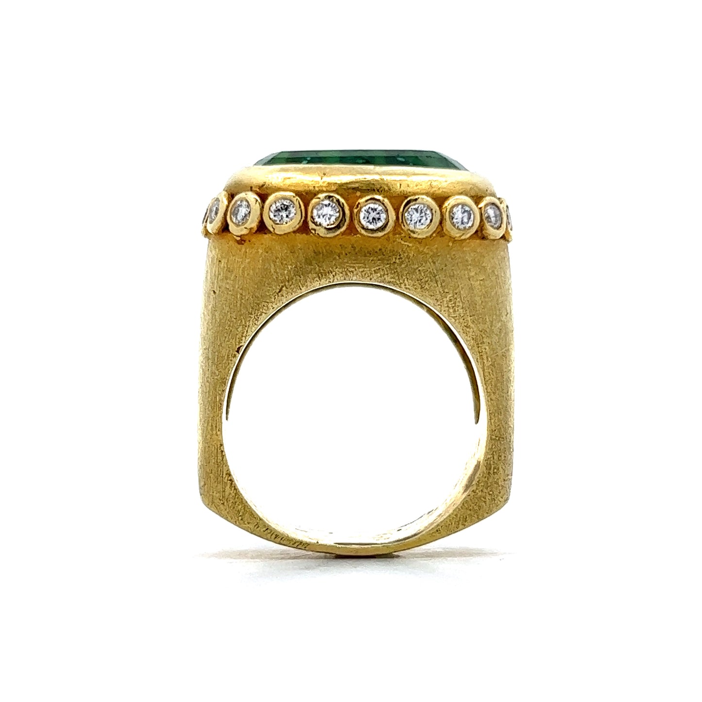 25.38 Bezel Set Tourmaline Cocktail Ring in 18k Yellow Gold