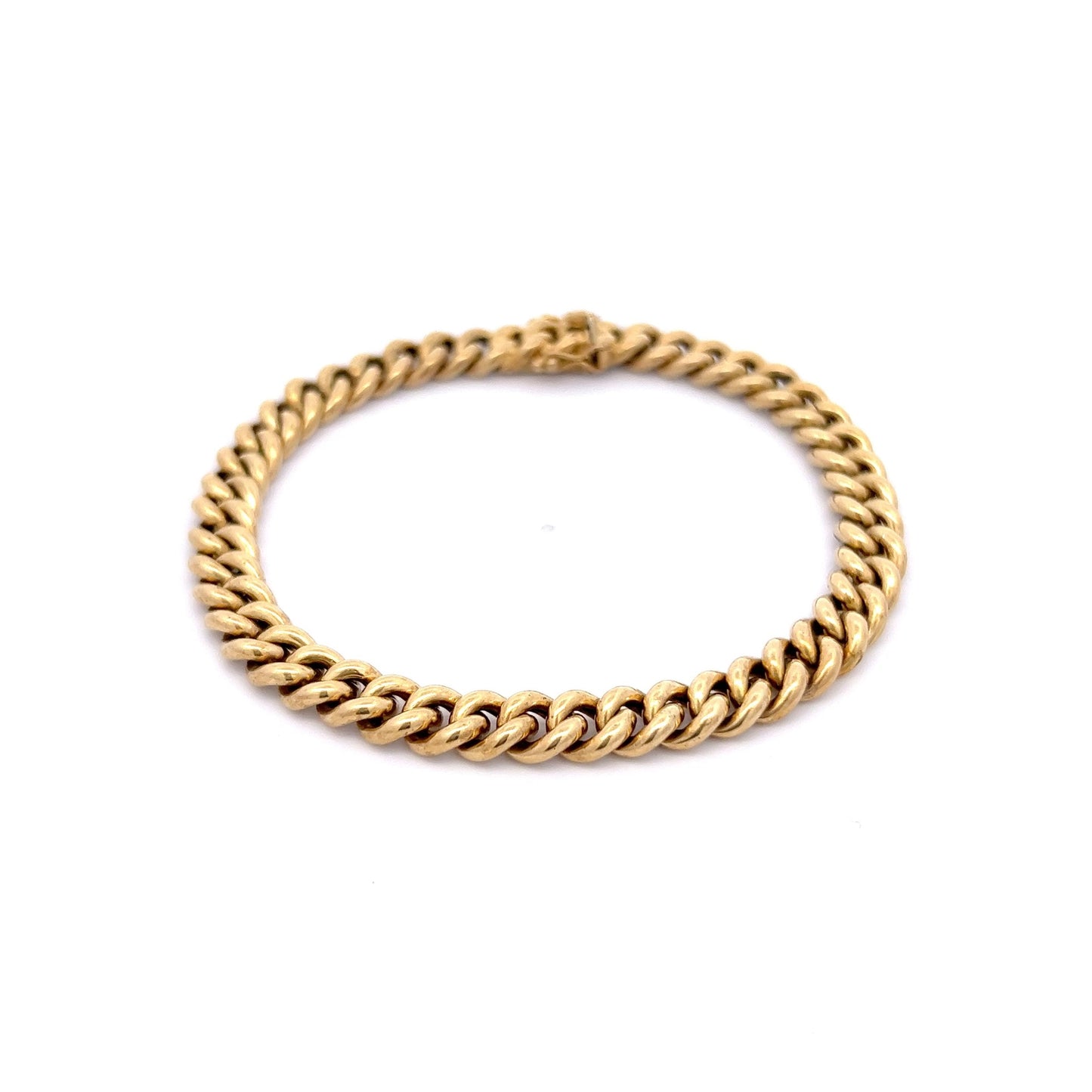 Men's Curb Link Bracelet in 14k Yellow Gold