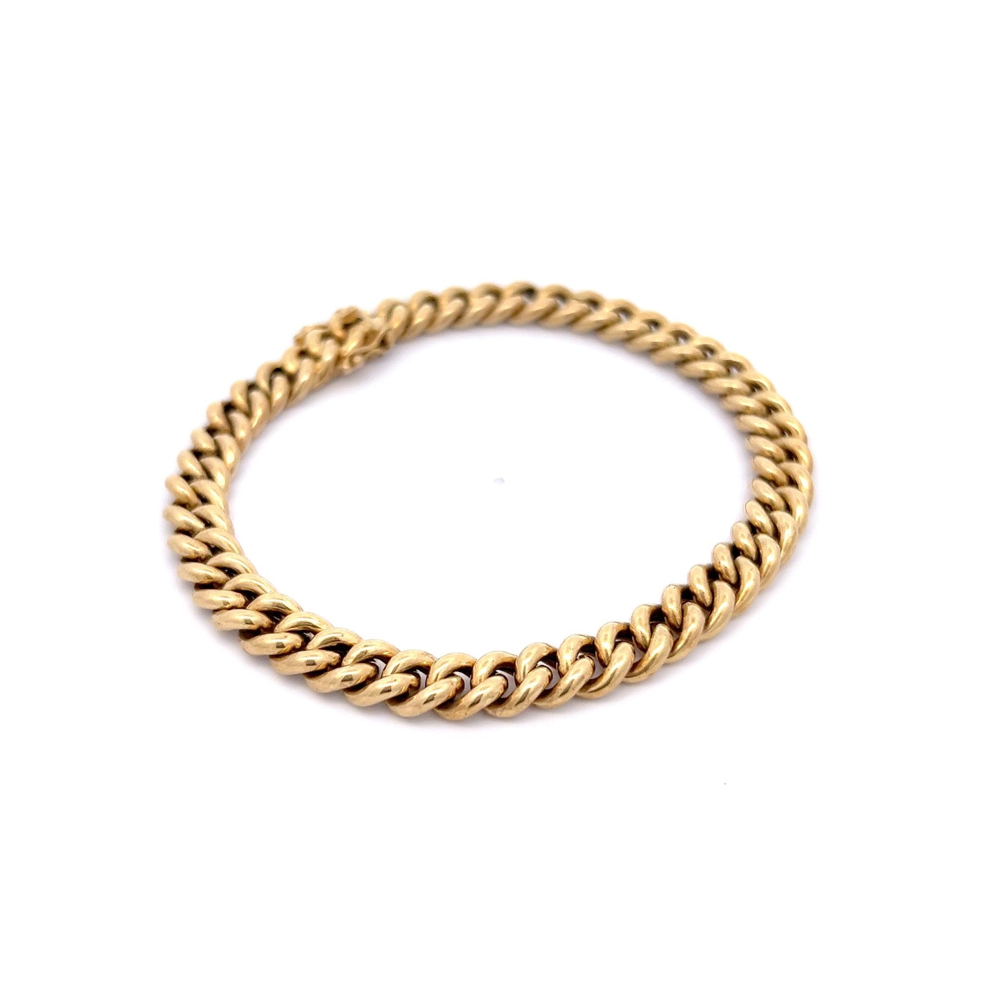 Men's Curb Link Bracelet in 14k Yellow Gold