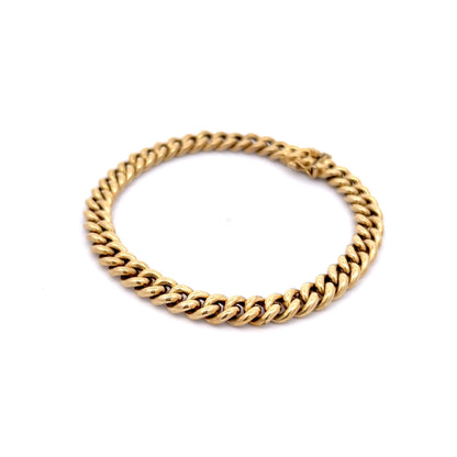 Men's Curb Link Bracelet in 14k Yellow Gold