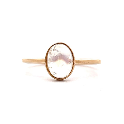 1.55 Moonstone Cabochon Ring Yellow Gold