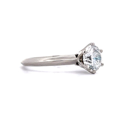 1.10 Round Brilliant Diamond Solitaire Engagement Ring in Platinum