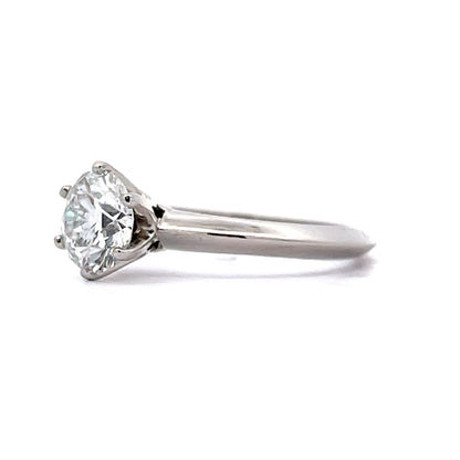 1.10 Round Brilliant Diamond Solitaire Engagement Ring in Platinum