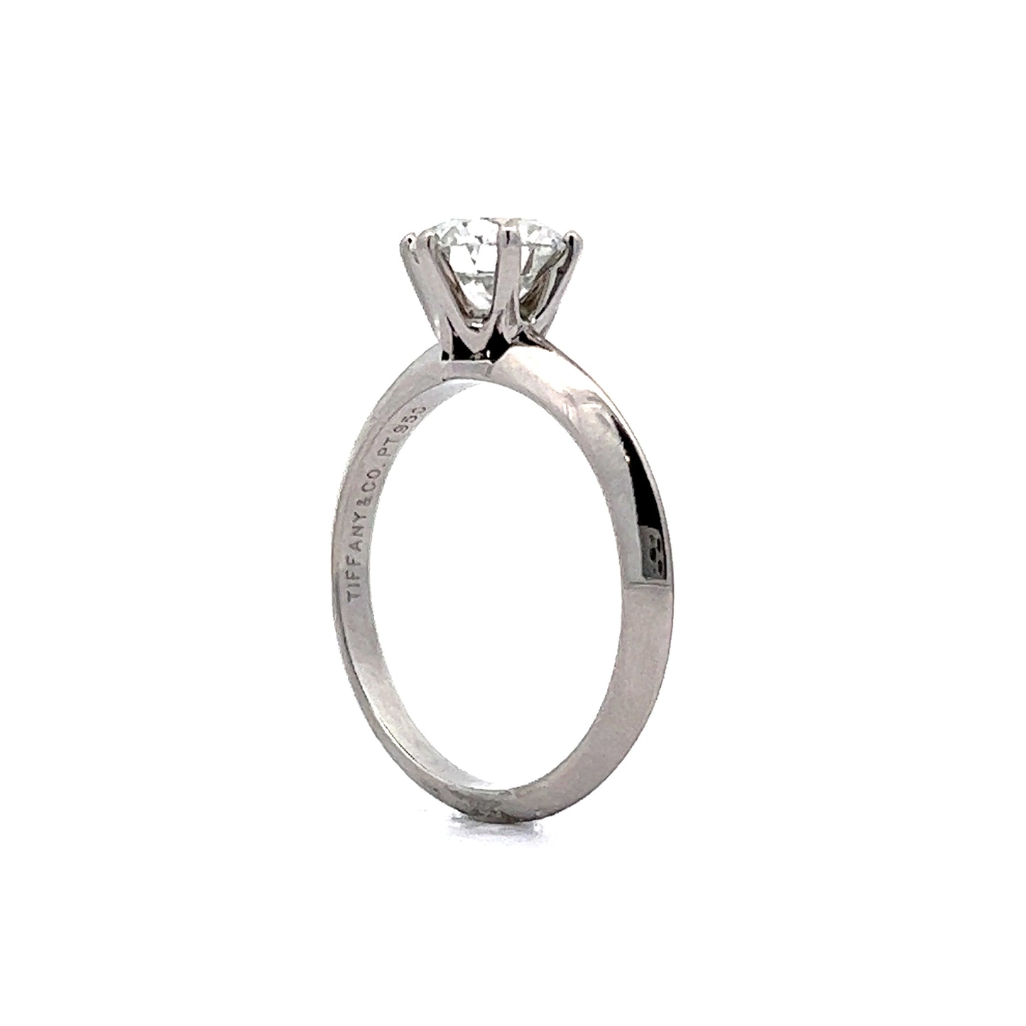 1.10 Round Brilliant Diamond Solitaire Engagement Ring in Platinum