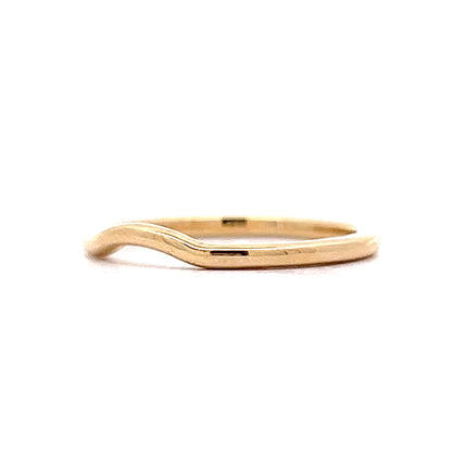Simple Contoured Wedding Band in 14k Yellow Gold
