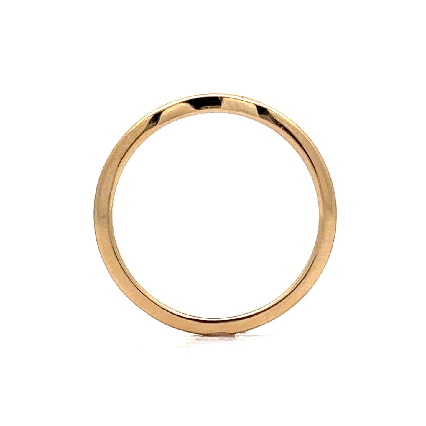 Simple Contoured Wedding Band in 14k Yellow Gold