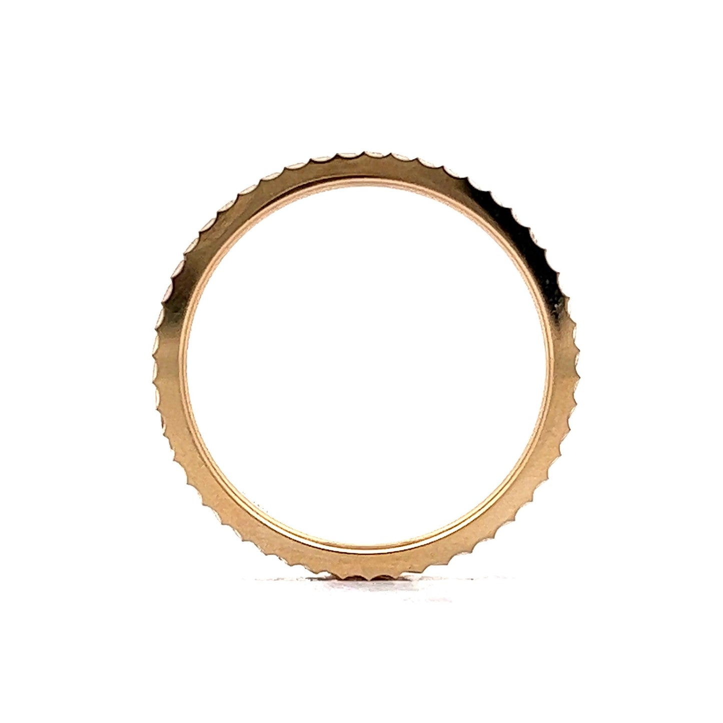 Textured Wedding Band in 14k Yellow Gold