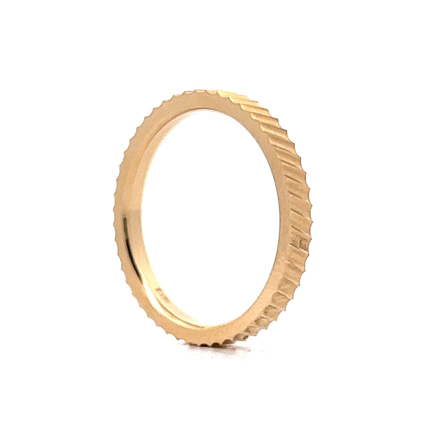 Textured Wedding Band in 14k Yellow Gold