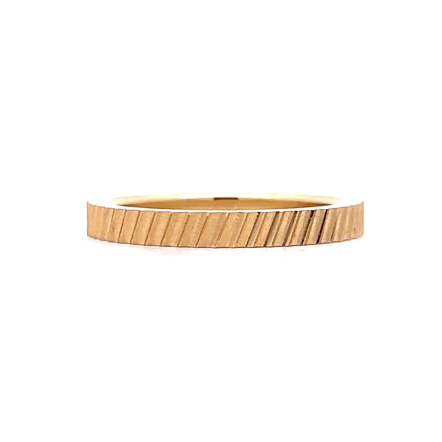 Textured Wedding Band in 14k Yellow Gold