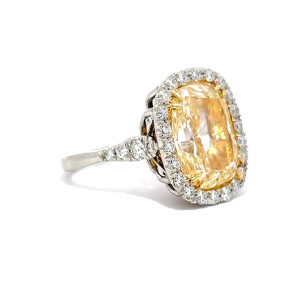 11.79 Fancy Yellow Diamond Engagement Ring in Platinum