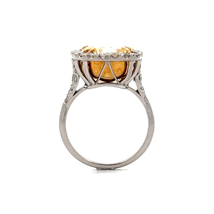 11.79 Fancy Yellow Diamond Engagement Ring in Platinum