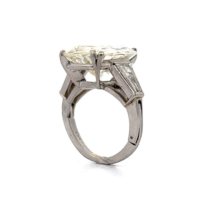 8.67 Pear Cut Diamond Engagement Ring in Platinum