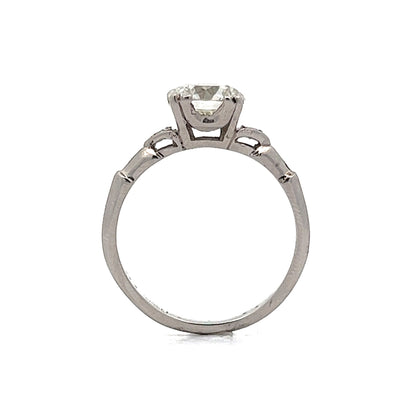 1.44 Antique Solitaire Engagement Ring in Platinum