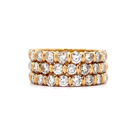 6.00 Stacked Diamond Cocktail Ring in 18k Yellow Gold