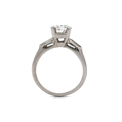 1.60 Round Brilliant Diamond Engagement Ring in 14k White Gold