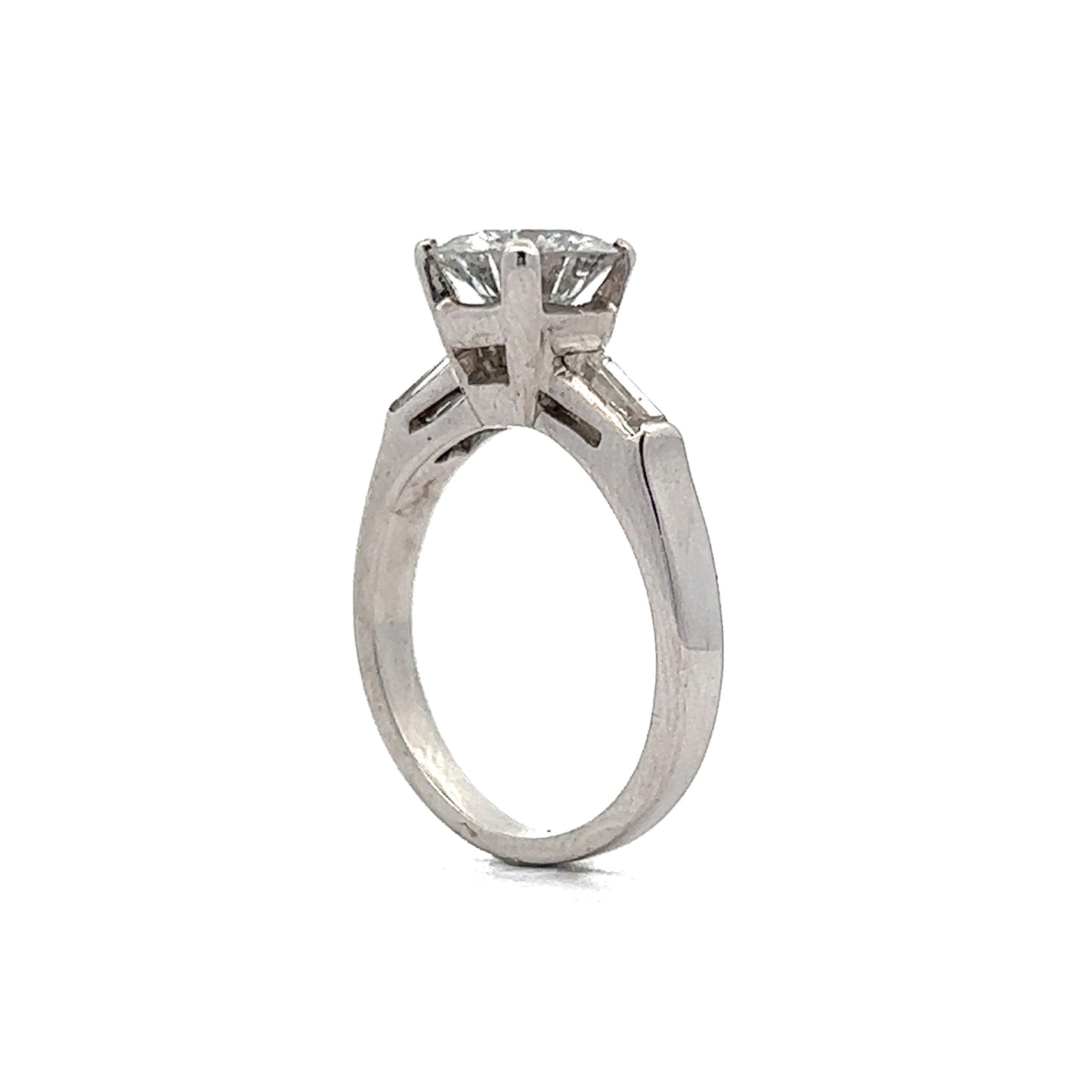 1.60 Round Brilliant Diamond Engagement Ring in 14k White Gold