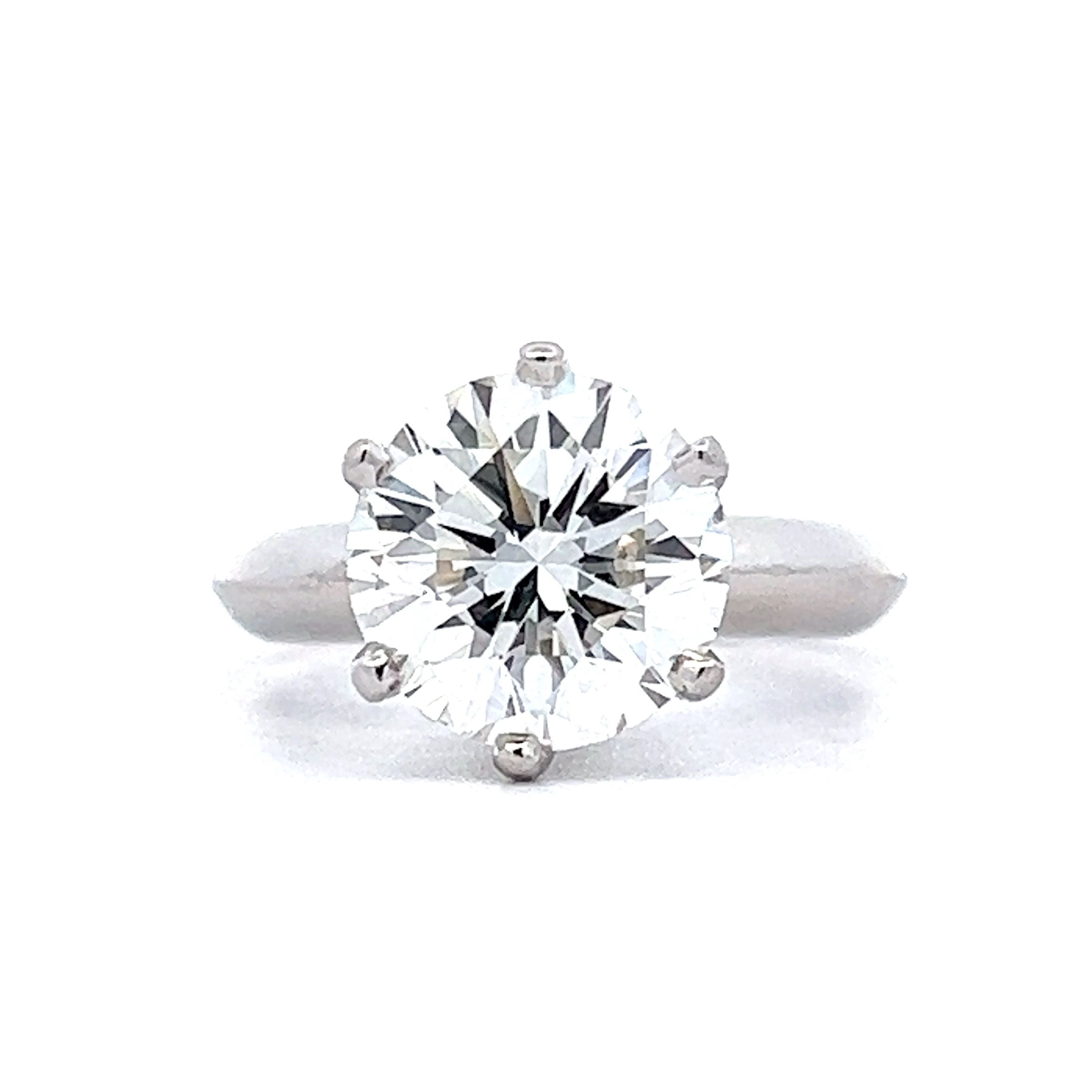 Solitaire ring with a 3.00 carat diamond in platinum - BAUNAT