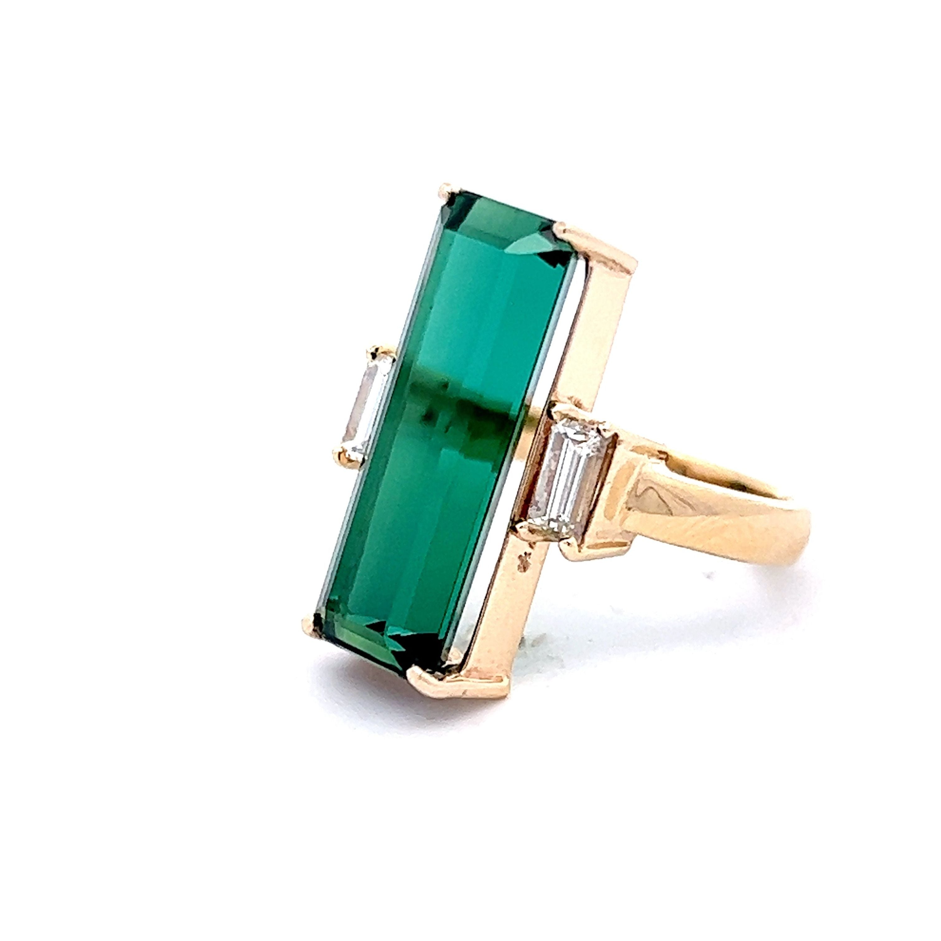 Tourmaline and 2024 emerald ring