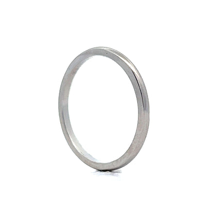 Thin Rounded Wedding Band in Platinum