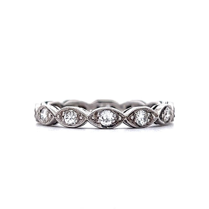 Marquise Station Diamond Eternity Band in 18k White Gold