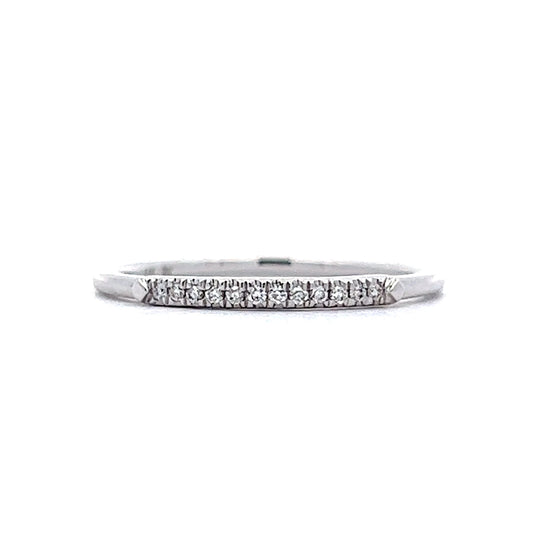 .05 Thin Diamond Stacking Band in 14k White Gold