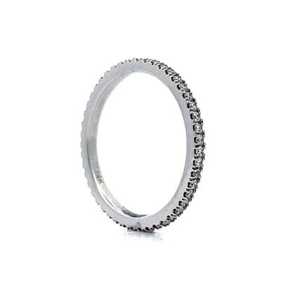 Simple Diamond Eternity Band in 14k White Gold