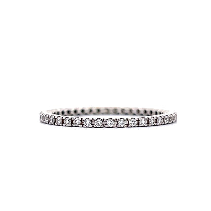 .42 Thin Diamond Eternity Wedding Band in 18k White Gold