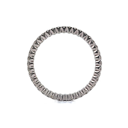 .42 Thin Diamond Eternity Wedding Band in 18k White Gold