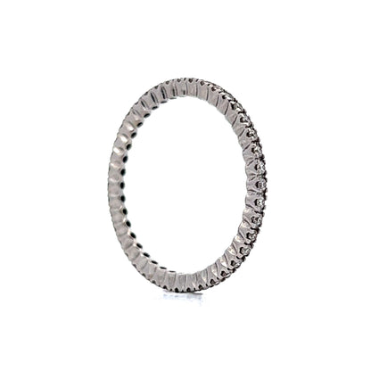 .42 Thin Diamond Eternity Wedding Band in 18k White Gold