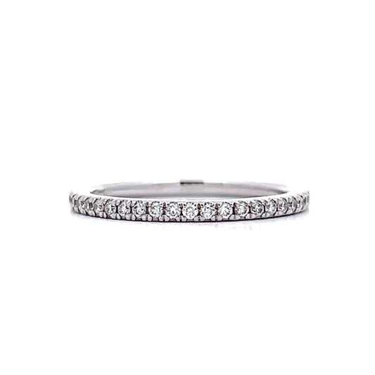 Thin Round Brilliant Diamond Wedding Band in 14k