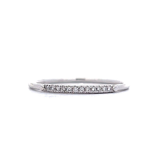 .05 Thin Modern Diamond Stacking Band in 14k White Gold