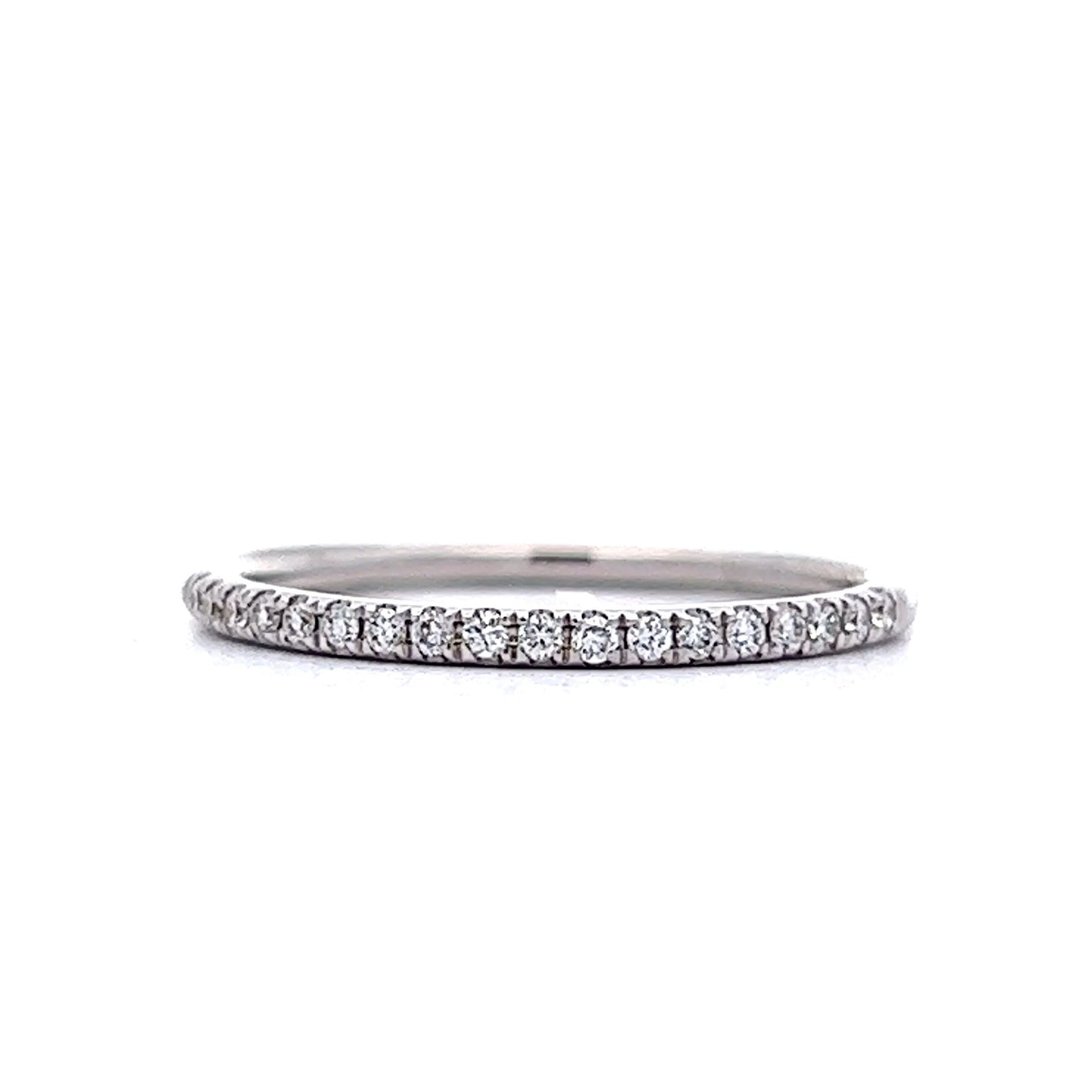 .14 Modern Diamond Wedding Band in 14k White Gold