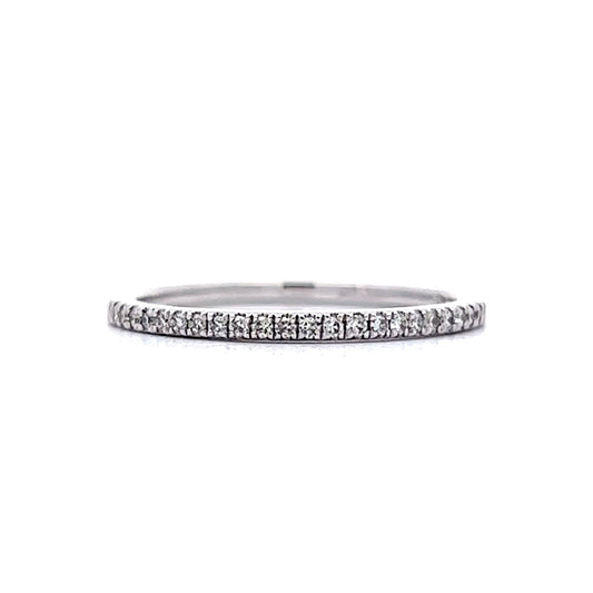 .12 Thin Diamond Wedding Band in 14k White Gold