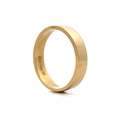 Flat Edge Diamond Stacking Band in 14k Yellow Gold