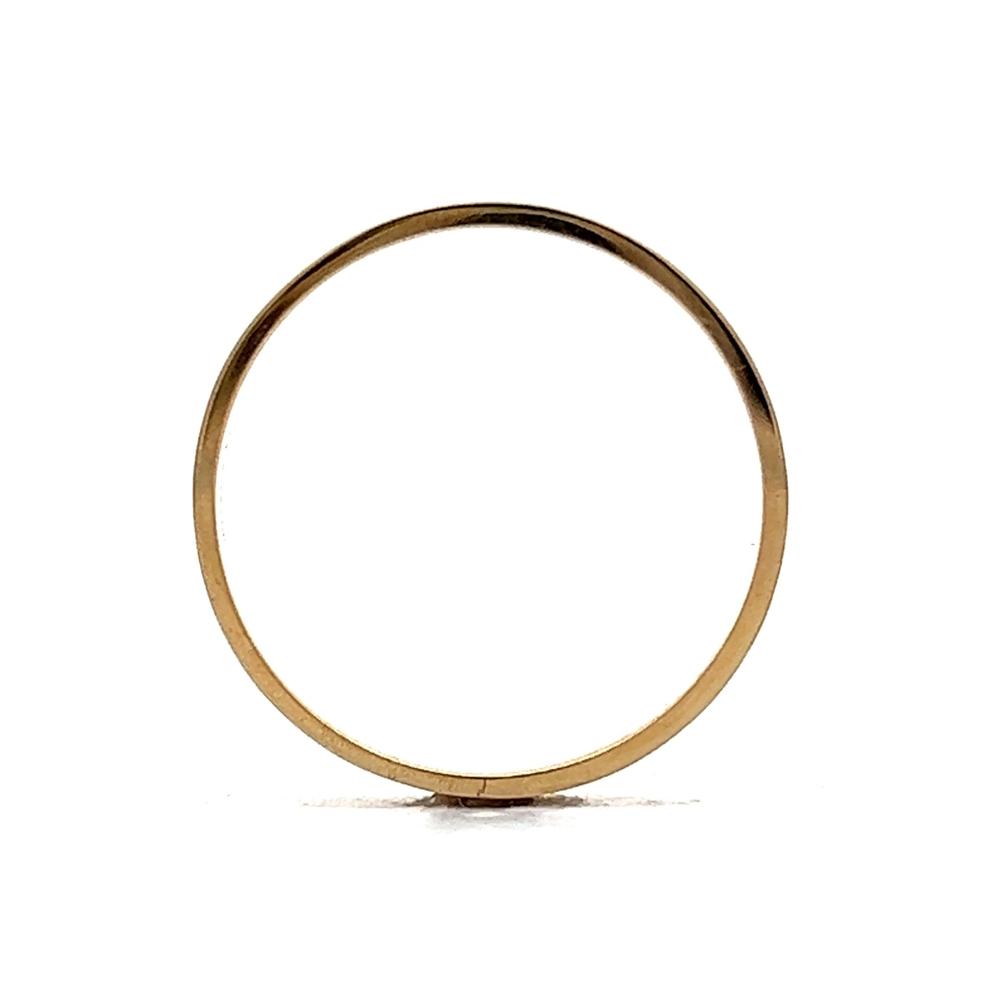 Minimalist Wide Wedding Band in 14k Yellow Gold