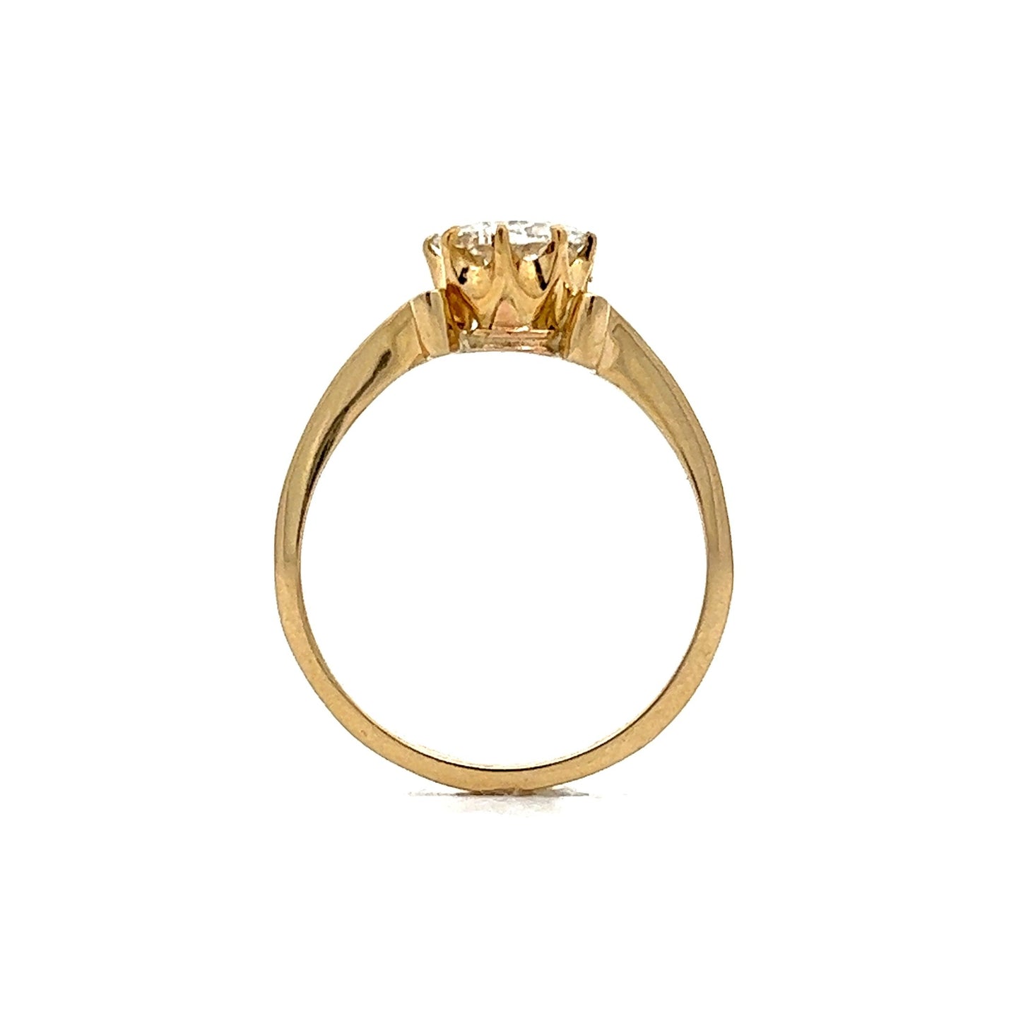 Old European Diamond Engagement Ring in 18k Yellow Gold